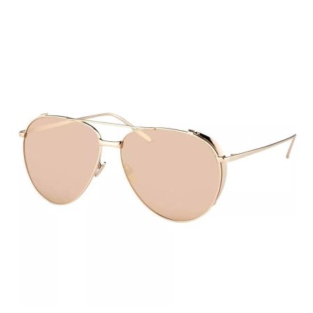 Linda Farrow - 425 C3 Aviator Sunglasses - Rose Gold